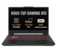 ASUS TUF Gaming A15 FA507NU-LP131W, Ryzen 5 7535HS, 15.6˝ 1920x1080 FHD, RTX 4050/6GB, 16GB, SSD 1TB