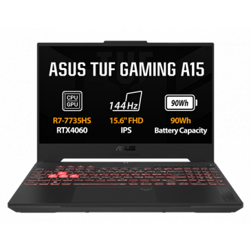 ASUS TUF Gaming A15 FA507NU-LP131W, Ryzen 5 7535HS, 15.6˝ 1920x1080 FHD, RTX 4050/6GB, 16GB, SSD 1TB