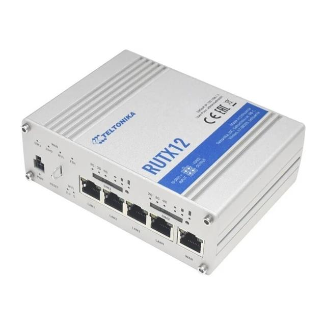 Teltonika Dual LTE Cat 6 Industrial Cellular Router - RUTX12