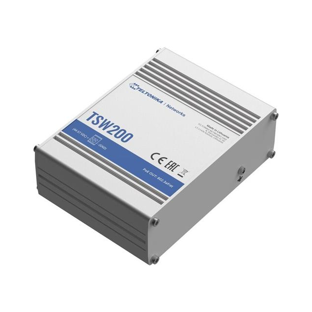 Teltonika PoE+ Unmanaged Switch 8, 10/100/1000, 2x SFP ports - TSW200
