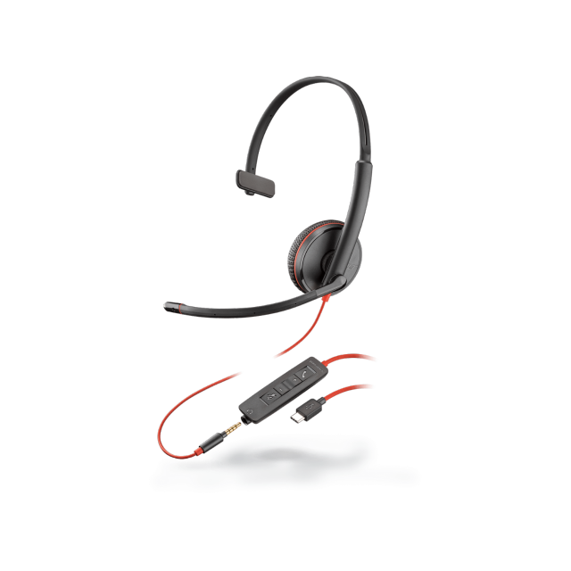 Poly Plantronics BLACKWIRE 3215 headset Mono, USB-C, 1 x 3.5 mm miniJack