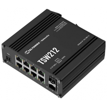 Teltonika L2/L3 Managed Switch 8 10/100/1000, 2x SFP - TSW212