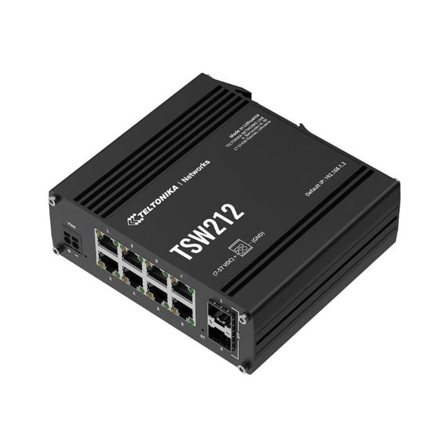 Teltonika L2/L3 Managed Switch 8 10/100/1000, 2x SFP - TSW212