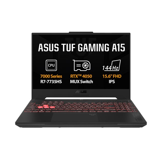 ASUS TUF Gaming A15 FA507NU-LP105, Ryzen 5 7535HS, 15.6˝ 1920x1080 FHD, RTX 4050/6GB, 16GB, SSD
