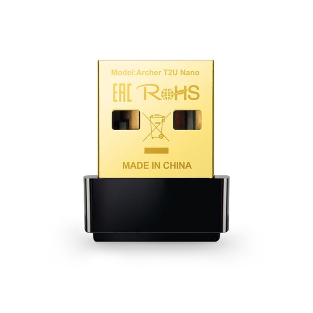 TP-Link Archer T2U Nano - AC600 Wi-Fi USB Adapter, Nano Size, USB 2.0
