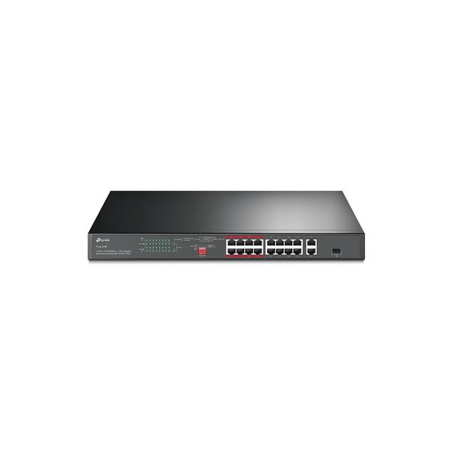 TP-Link TL-SL1218P Switch 16x 10/100Mbps PoE+ 2x GLAN 1x SFP 19"rackmount 150W