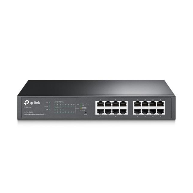 TP-Link TL-SG1016PE PoE switch, 16x GLAN (8x PoE+), 802.3af/at, 110W budget