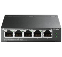 TP-Link TL-SG1005LP PoE switch 5xGLAN 4xPoE out 802.3af/at (až 30W/port)  budget 40W