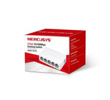 MERCUSYS MS105, 5-port 10/100M mini Desktop Switch, 5 10/100M RJ45 ports, Plastic case
