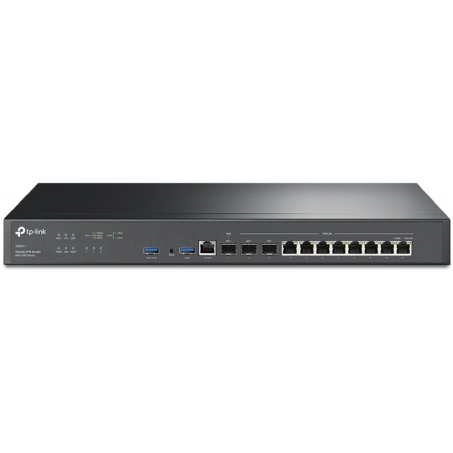 TP-Link ER8411 Omada VPN Router s porty 10G ((2× 10GE SFP+, 1× 1GE SFP, 8× 1GE, 1× RJ45 Console