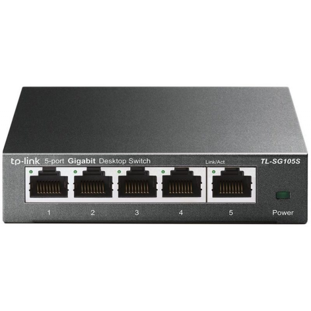 TP-Link TL-SG105S Switch  5-portový Gigabitový Stolní Kovový