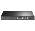 TP-Link TL-SG1218MP Switch 16x GLAN PoE+ 2x GLAN 2x SFP 19"rackmount PoE budgetem 250W.