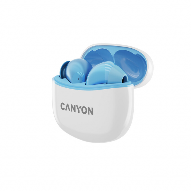 Canyon TWS-5, True Wireless Bluetooth slúchadlá do uší, USB-C nabíjanie, nabíjacia stanica v kazete,