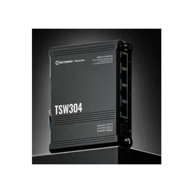 Teltonika ETHERNETOVÝ Switch NA DIN LIŠTU - TSW304