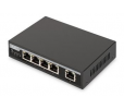 Digitus Fast Ethernet PoE Switch 4-portový PoE + 1-portový uplink, 62W PoE Budget