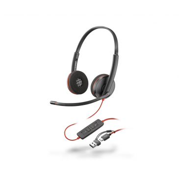 Poly Plantronics BLACKWIRE 3220 headset Stereo, USB-A / USB-C