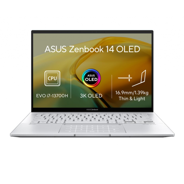 ASUS Zenbook 14 UX3402VA-OLED758X, i7-13700H, 14.0˝ 2880 x 1800, UMA, 16GB, SSD 1TB, W11Pro, NumPad,