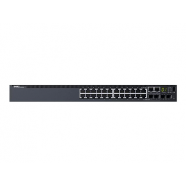 Dell Networking S3124, L3, 24x 1GbE, 2xCombo, 2x 10GbE SFP+ fixed ports, Stacking, IO to PSU airflow
