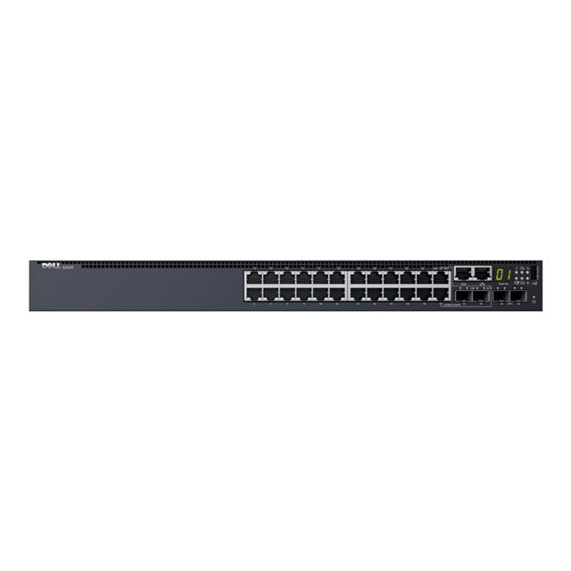 Dell Networking S3124, L3, 24x 1GbE, 2xCombo, 2x 10GbE SFP+ fixed ports, Stacking, IO to PSU airflow