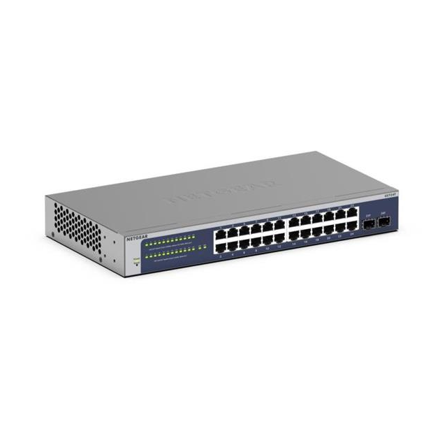 Netgear 24-Port Gigabit Ethernet Smart Switch with 2 SFP Ports - GS724Tv6