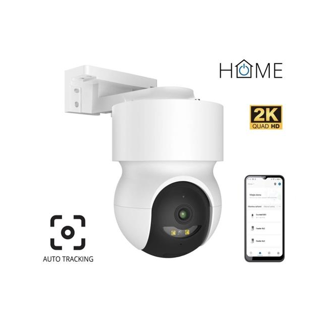 iGET HOME Camera CS8 White - bezdrátová venkovní 2K kamera, Auto tracking, krytí IP65, zvuk