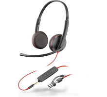 Náhlavná súprava Poly Blackwire 3225 USB-C/A + 3,5 mm jack