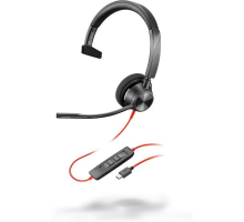 Monofónna náhlavná súprava Poly Blackwire 3310 USB-C/A