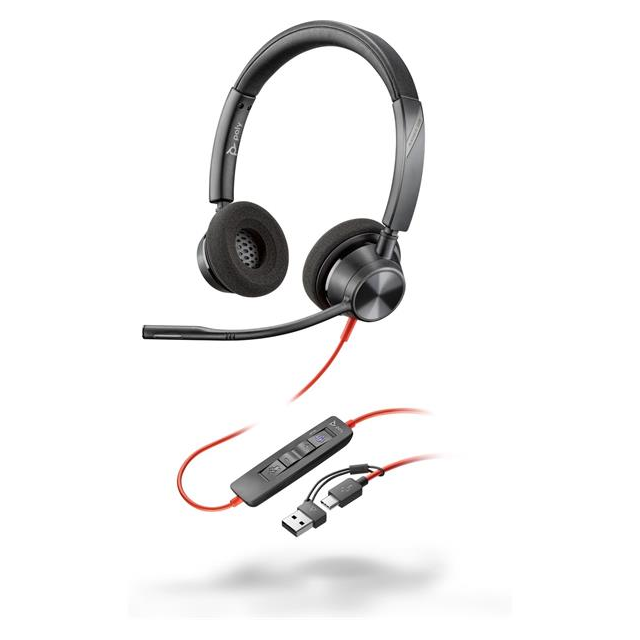 Náhlavná súprava Poly Blackwire 3320 MS USB-C/A