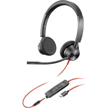 Náhlavná súprava Poly Blackwire 3325 USB-C/A + 3,5 mm jack