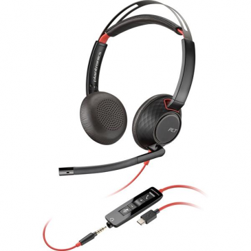 Náhlavná súprava Poly Blackwire 5220 USB-C/A + 3,5 mm jack