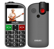 EVOLVEO EasyPhone FL, mobilní telefon pro seniory s nabíjecím stojánkem, stříbrná