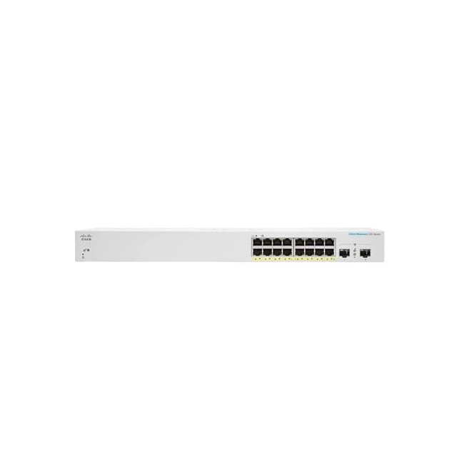 Cisco CBS220-16P-2G (16xGbE,2xSFP,16xPoE+,130W,fanless) - REFRESH