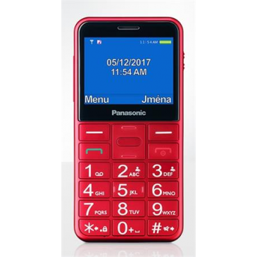 Panasonic KX-TU155EXRN mobilní telefon pro seniory -barevný displej 2,3", fotoaparát, microSD