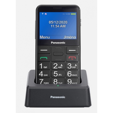 Panasonic KX-TU155EXBN mobilní telefon pro seniory -barevný displej 2,3", fotoaparát, microSD