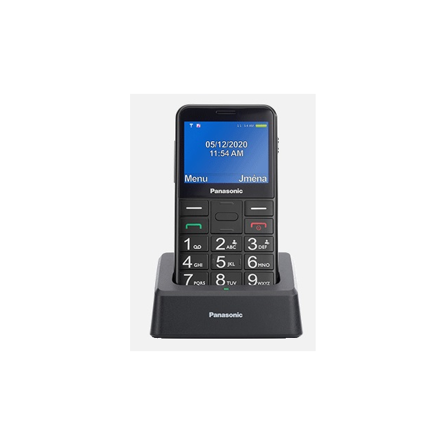 Panasonic KX-TU155EXBN mobilní telefon pro seniory -barevný displej 2,3", fotoaparát, microSD