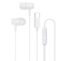 Canyon SEP-5, slúchadlá do uší, integrované ovládanie, hlboké basy, USB-C kábel 1.2m, biele