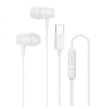 Canyon SEP-5, slúchadlá do uší, integrované ovládanie, hlboké basy, USB-C kábel 1.2m, biele