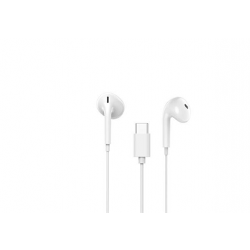 Canyon SEP-6, slúchadlá do uší, integrované ovládanie, Hi-Fi kvalita, USB-C kábel 1.2m, biele