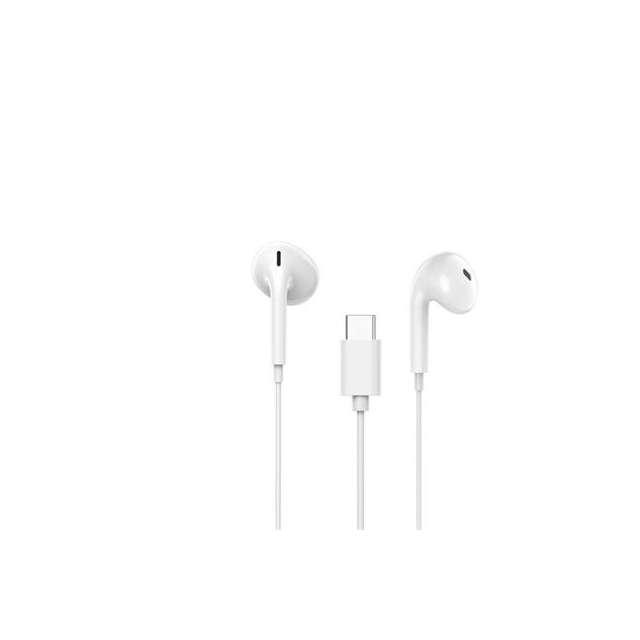 Canyon SEP-6, slúchadlá do uší, integrované ovládanie, Hi-Fi kvalita, USB-C kábel 1.2m, biele