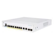 Cisco CBS250-8FP-E-2G (8xGbE,2xGbE/SFP combo,8xPoE+,120W,fanless) - REFRESH