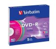 DVD+R Verbatim 4,7GB 16x 5pack slim colo