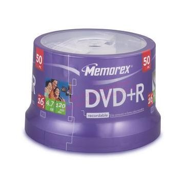 DVD+R Memorex 4,7GB 16x 50pack cake