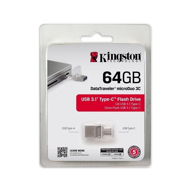 USB Kľúč Kingston DT-DUO 64GB OTG 3C
