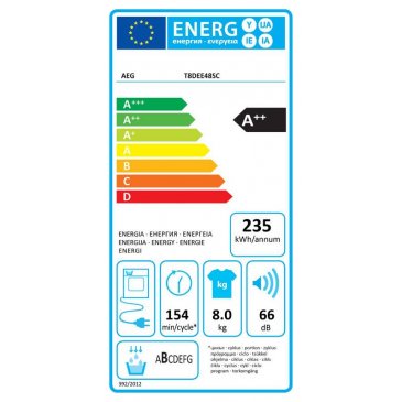 Sušička bielizne AEG T 8DEE 48SC