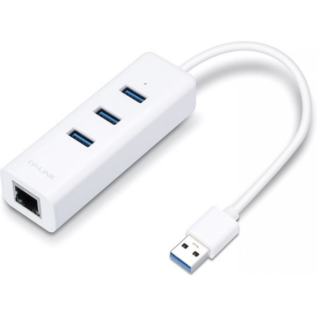 Adapter TP-Link UE330 USB 3.0 to LAN USB Hub 3x