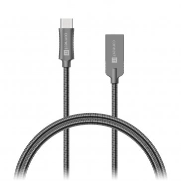 Kabel Connect IT USB-C 1m metalic anthracite
