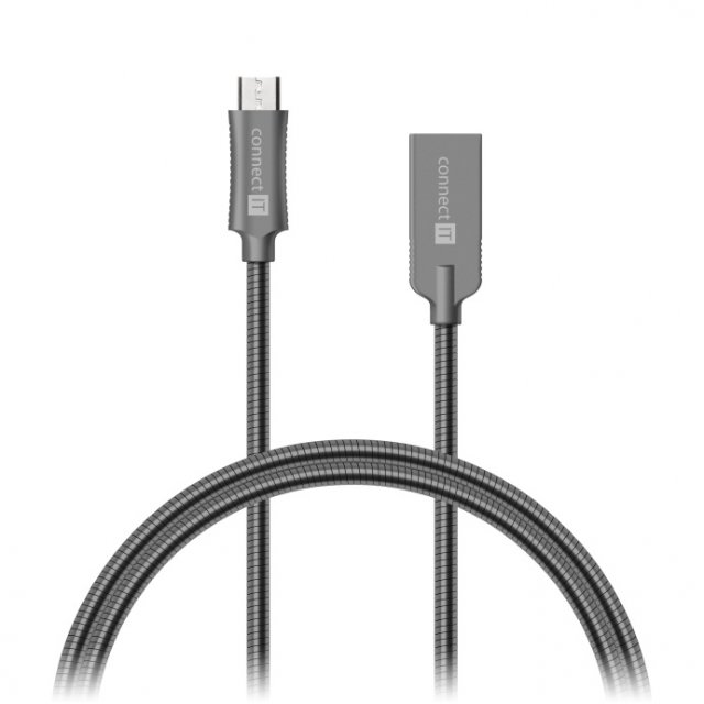 Kabel Connect IT Micro USB 1m metalic anthracite