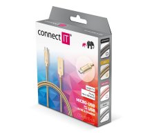 Kabel Connect IT Micro USB 1m metalic gold