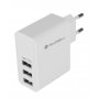 Nabíjačka USB do siete Gogen ACH 300, 3x USB 3,1A biela
