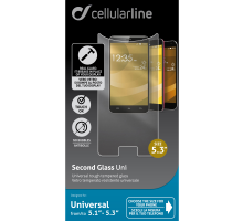 Sklo ochranné CellularLine univerzal Second Glass 5,1`-5,3`